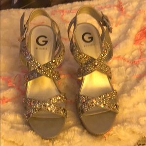 G by Guess silver/gold heels
